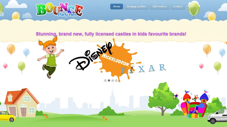 Bounce Party Hire Web Design Shipwreck Studio