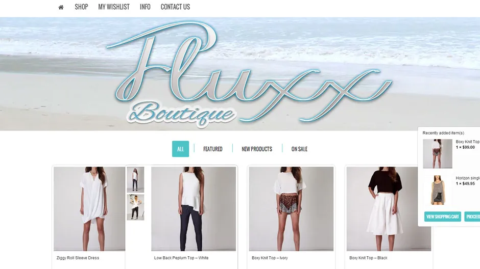 Fluxx Boutique Ecommerce