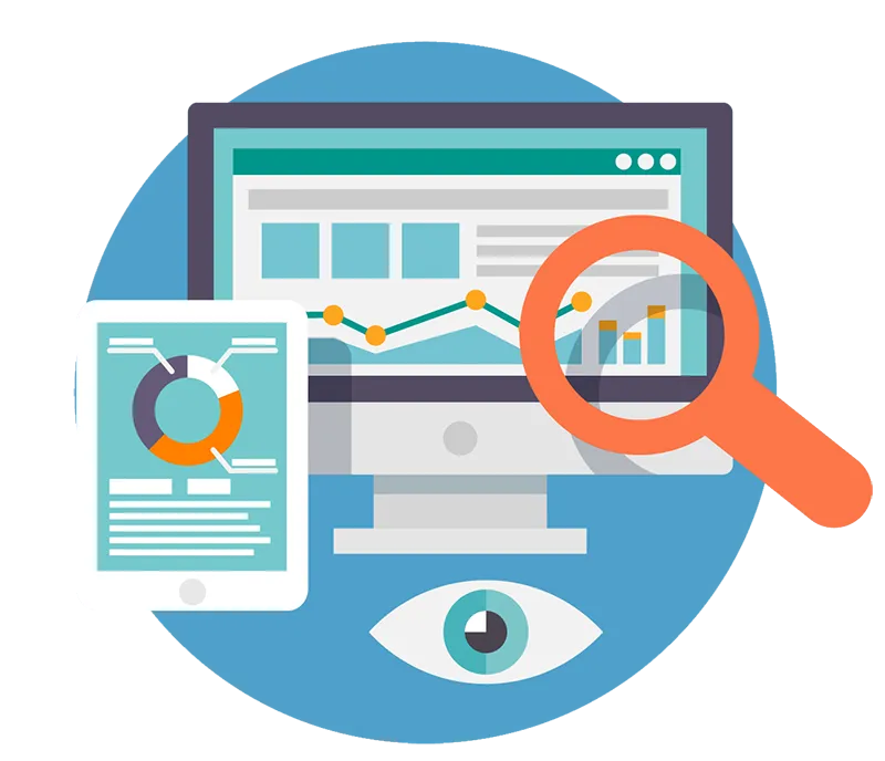 Illustration of search rankings climbing on a chart